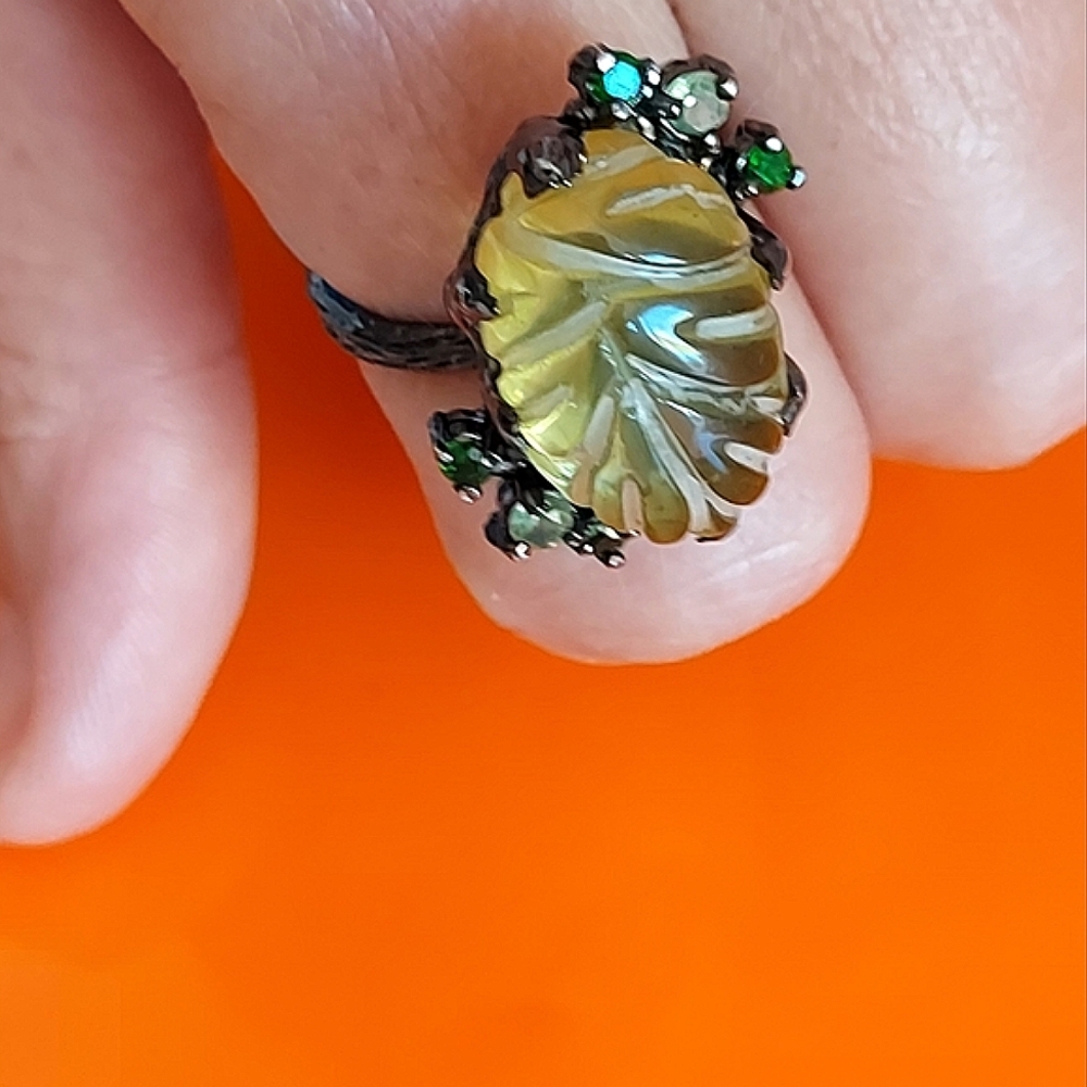 Natural Not Enhanced Lemon Quartz Ring 925 Sterling Silver Size 8.5 - Picture 8 of 10